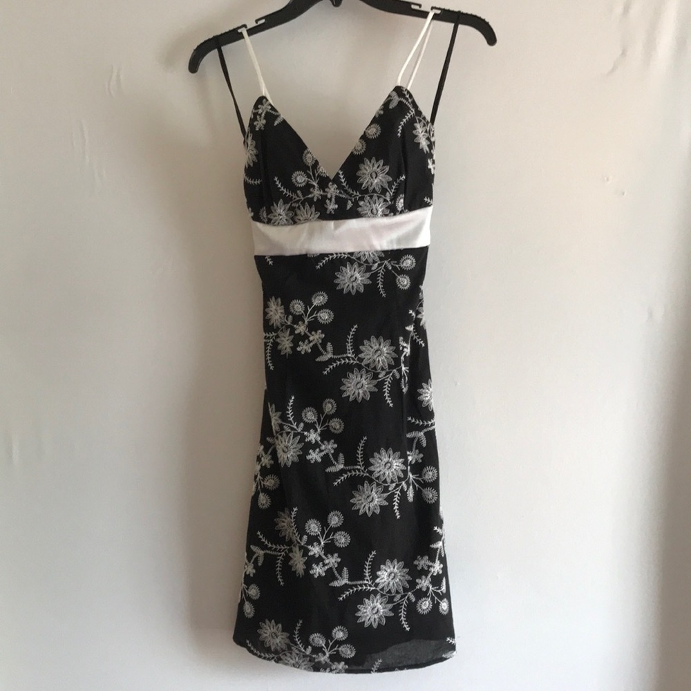 Black and White Floral Dress